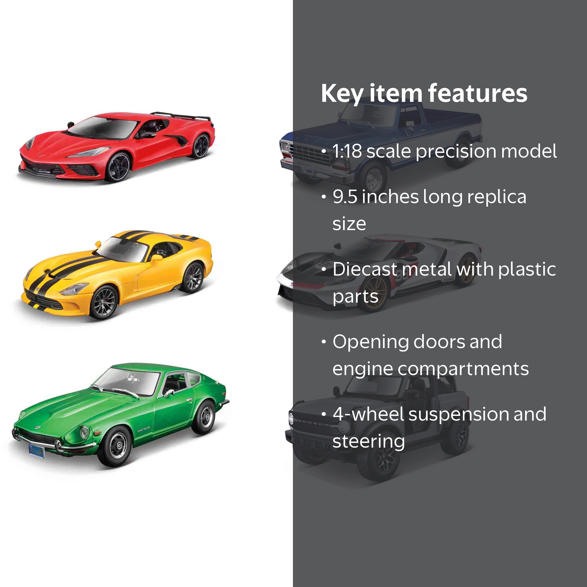 Maisto 1:18 Special Edition Diecast Play Vehicle Car and Trucks