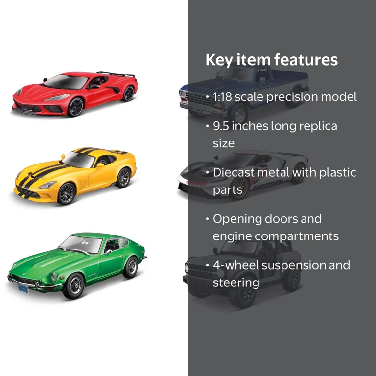 Maisto 1:18 Special Edition Diecast Play Vehicle Car and Trucks