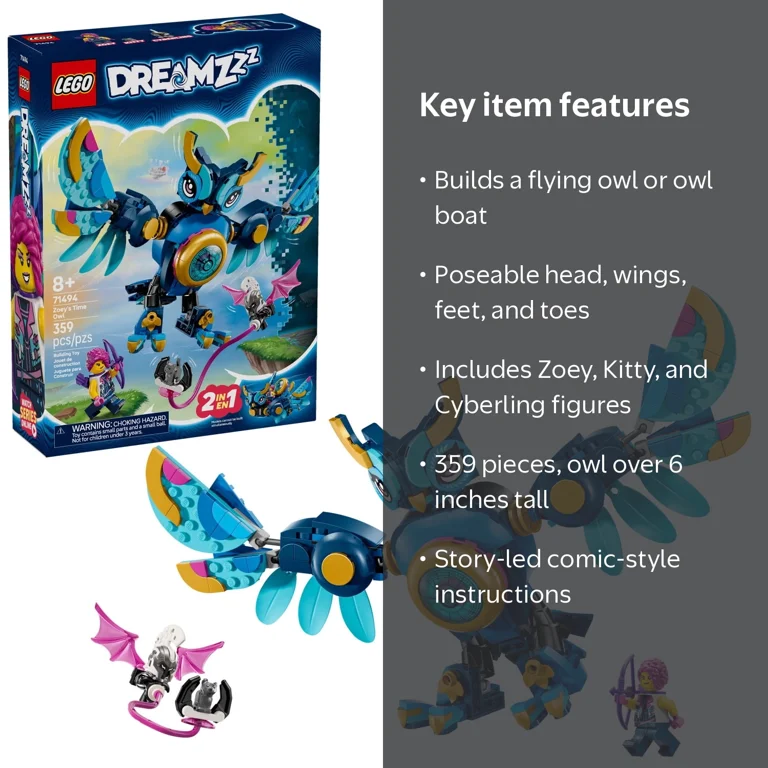 LEGO, Building Set, 71494, Animal Time Owl Rescue Toy for Kids