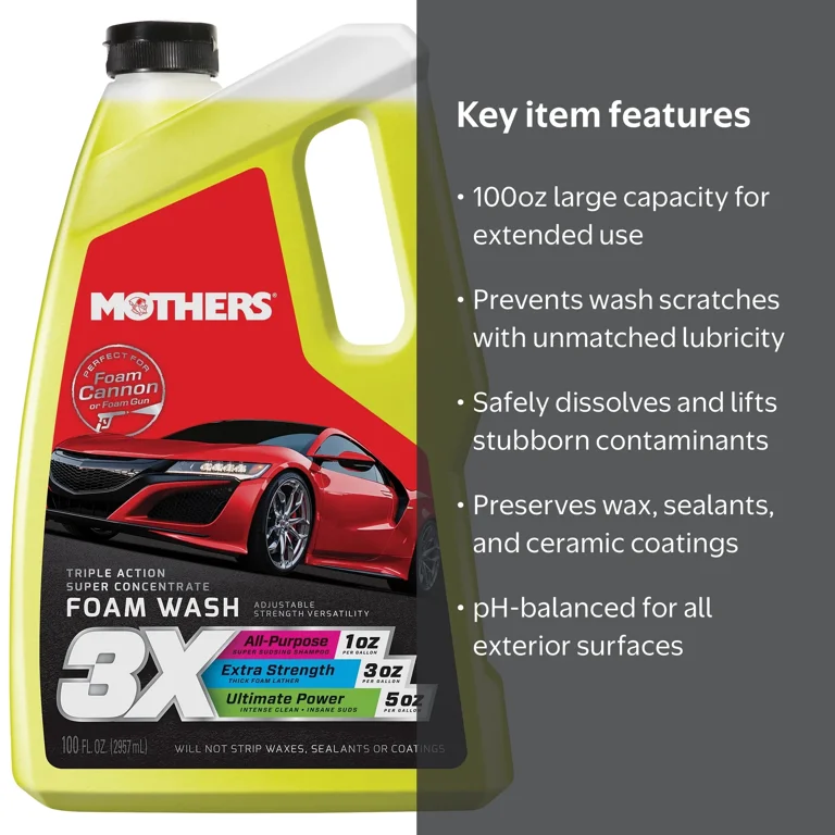 Mothers Triple Action Foam Wash 100 oz - Walmart.com