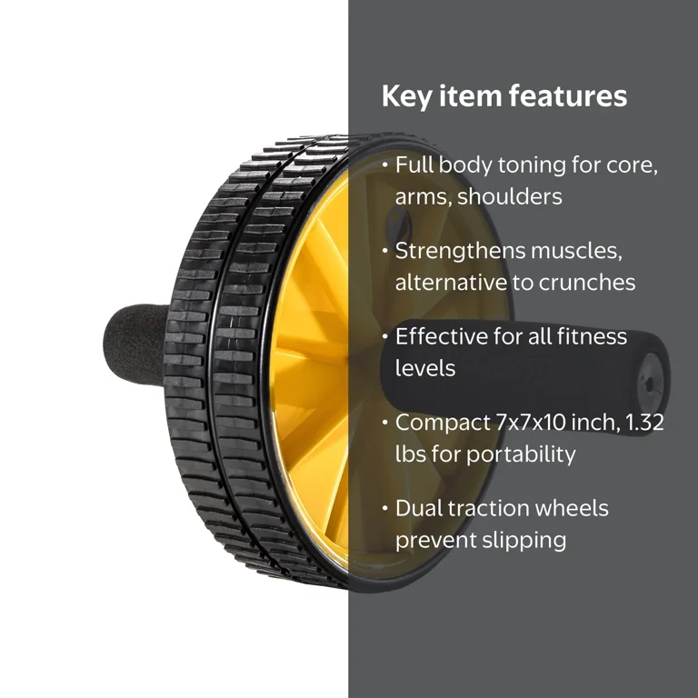 Athletic Works Dual Ab Wheel, 7