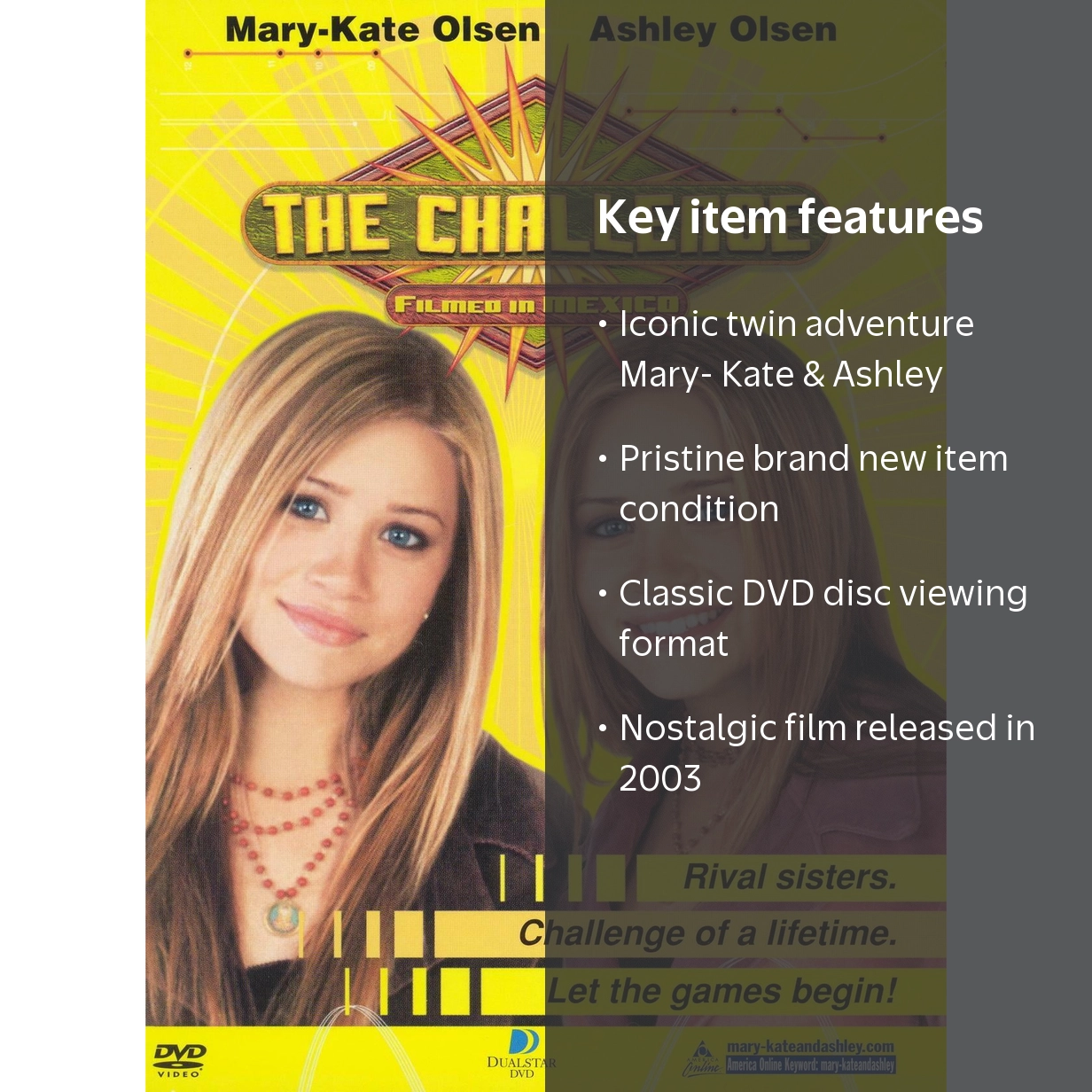 Mary-Kate and Ashley Olsen, The Challenge DVD, 2003, NEW - Walmart.com