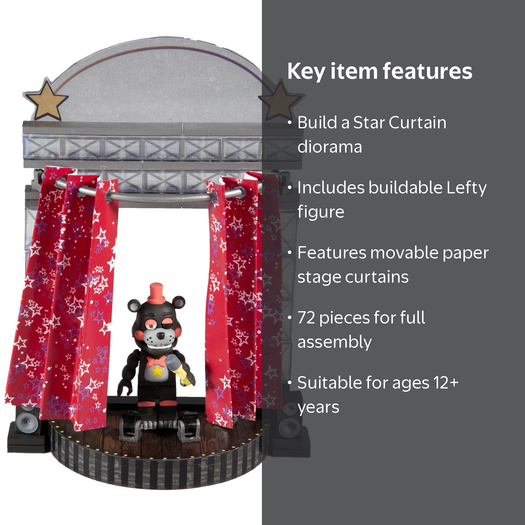 Five Nights at Freddy's Star Curtain Stage Playset, Action Figure