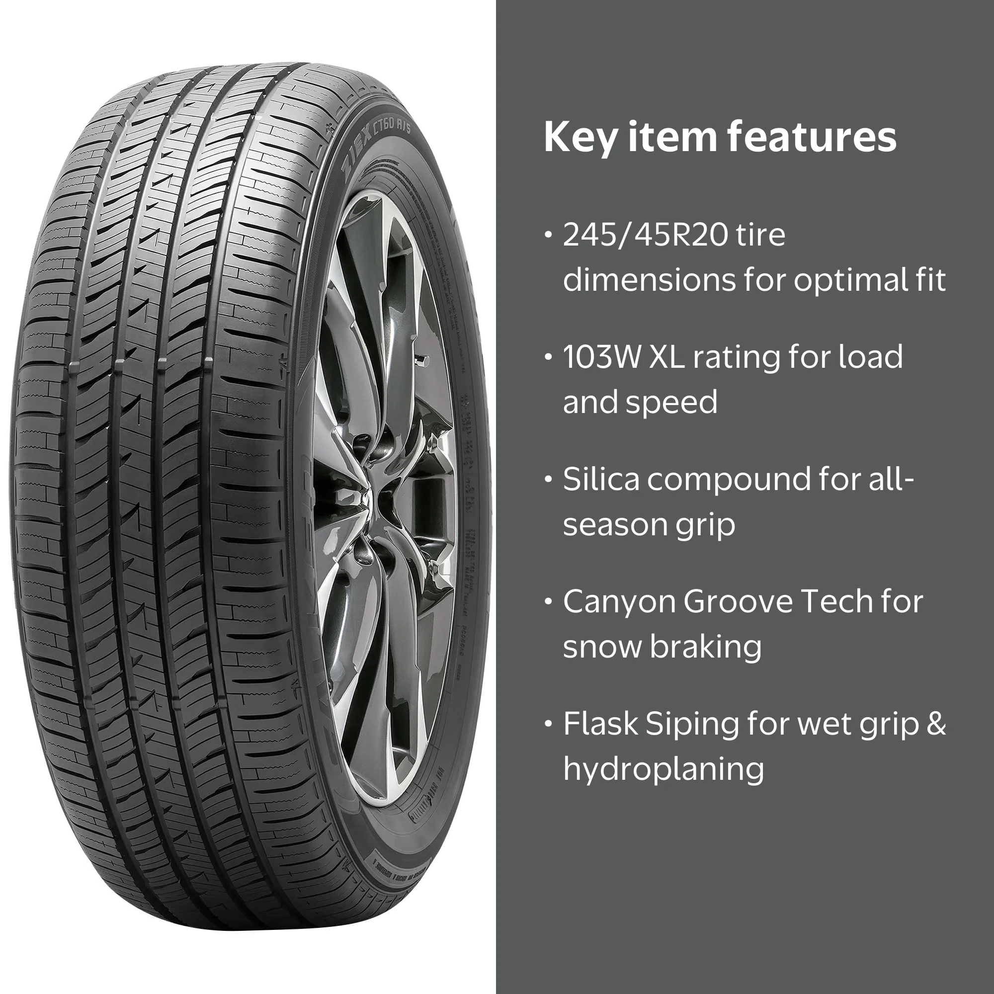 Falken, Passenger Tire, 245/45R20 103W XL, All Season UHP