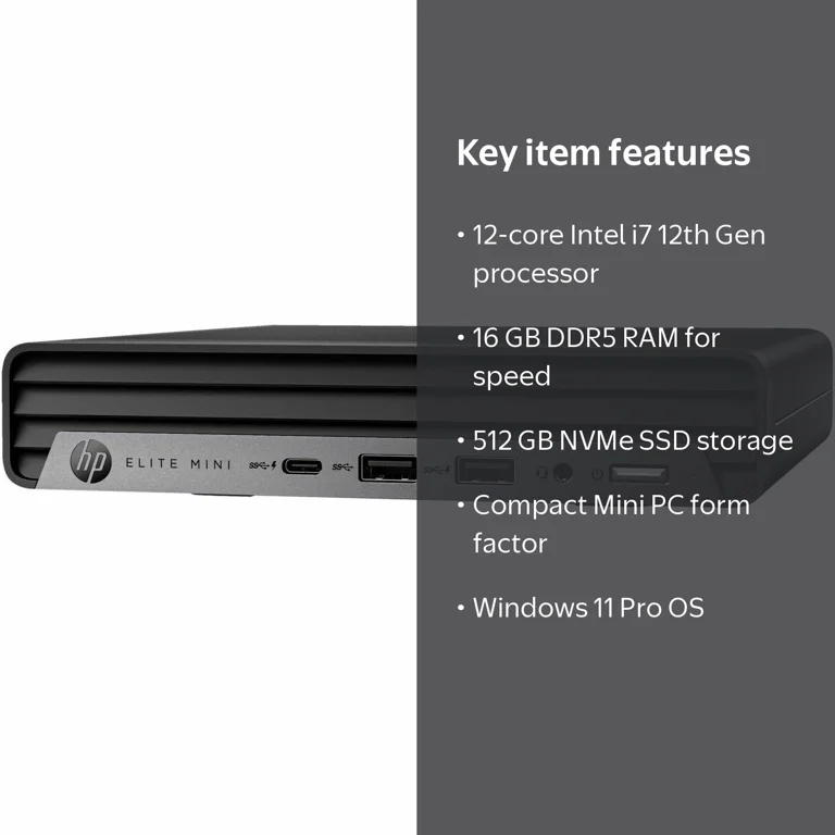 HP Elite Mini 800 G9 Desktop Computer - Intel Core i7 12th Gen i7