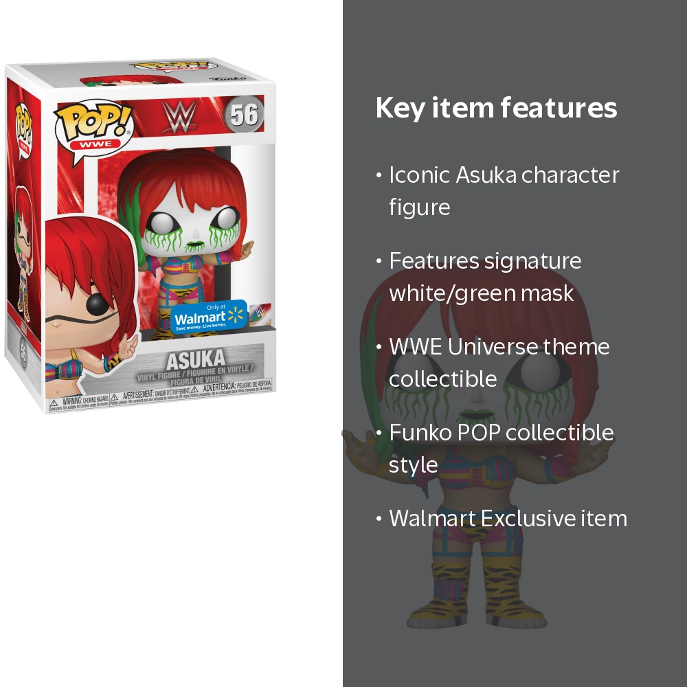 Funko POP WWE: Asuka - with white/green mask - Walmart Exclusive