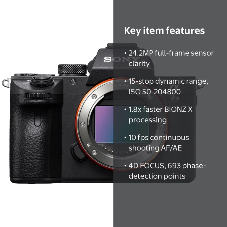 Sony Alpha a7 III Professional Full Frame Mirrorless Camera with