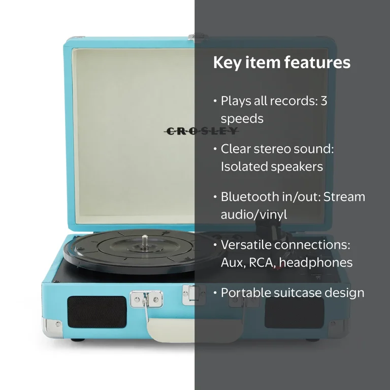 Crosley Cruiser Plus Vinyl Record Player with Speakers and