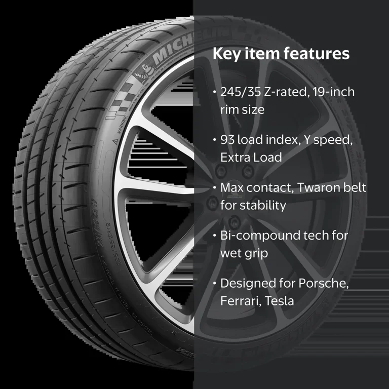 Michelin Pilot Super Sport XL Tire, Size 245/35ZR19 93Y - Walmart.com