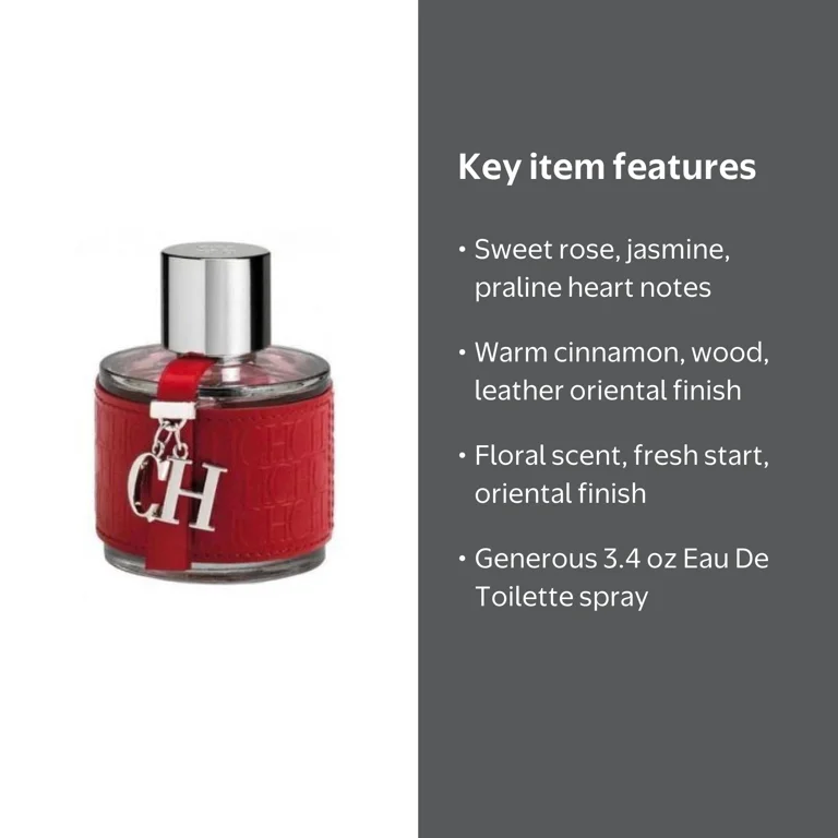 Carolina Herrera CH Eau De Toilette Spray Perfume for Women, 3.4