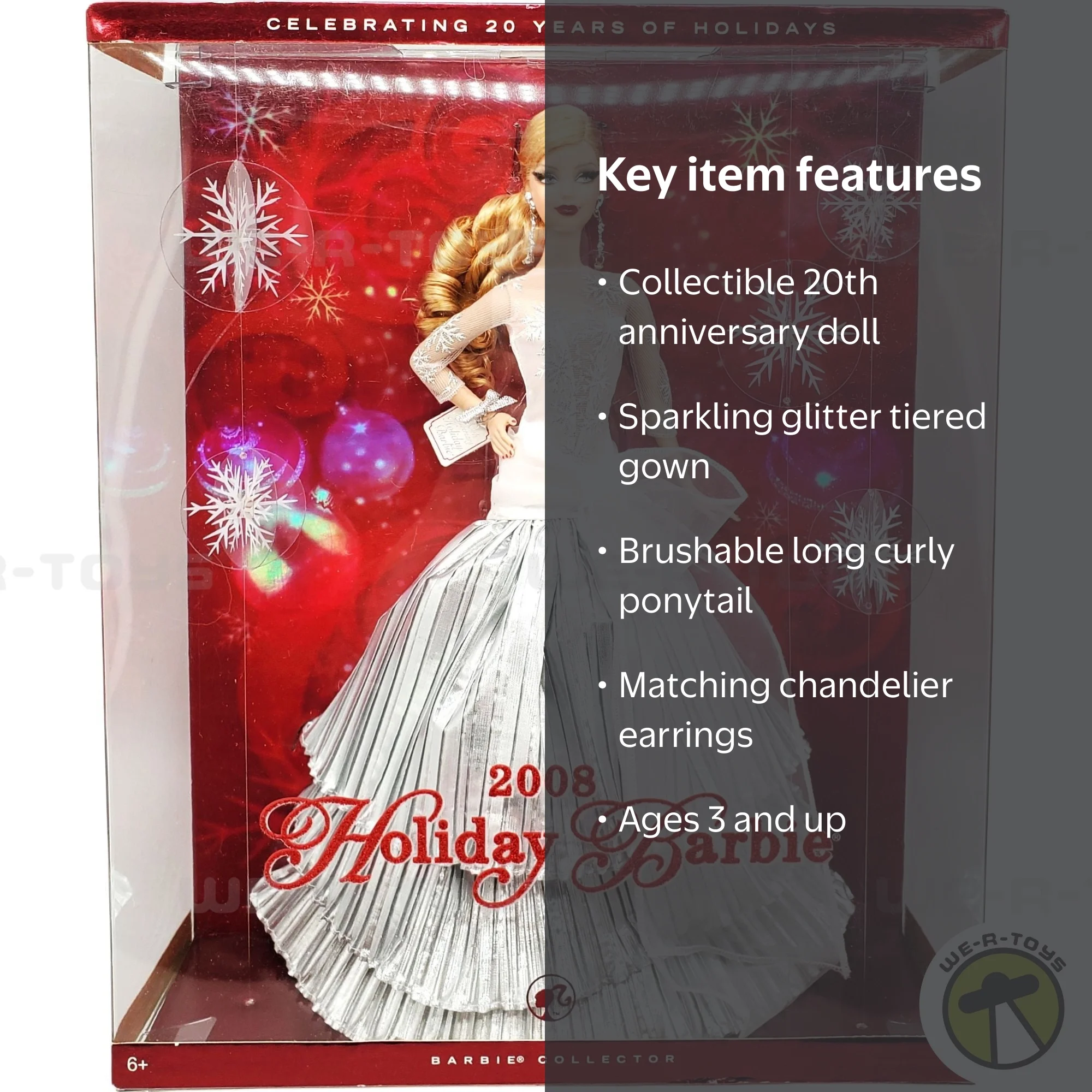 Mattel, Holiday 2008 Barbie Doll, 20th Anniversary, Glitter Gown