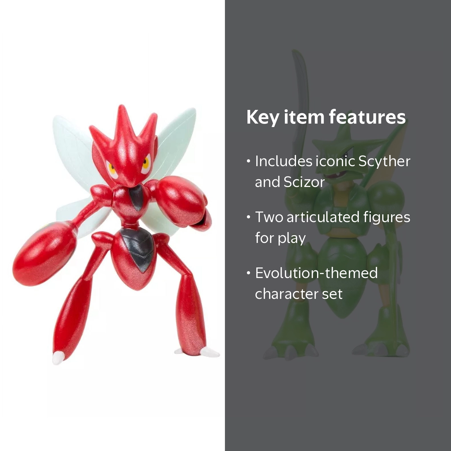 Pokemon Evolution Select Battle Toys: Scyther & Scizor Action