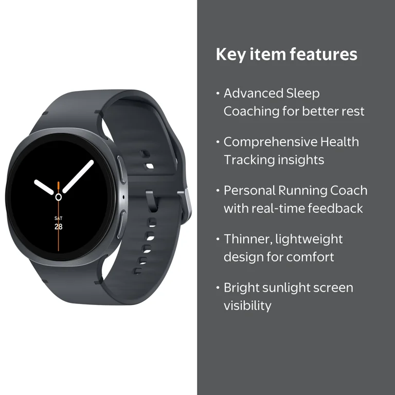 Samsung, Galaxy Watch8 Smart Watch, 44mm LTE, Graphite - Walmart.com