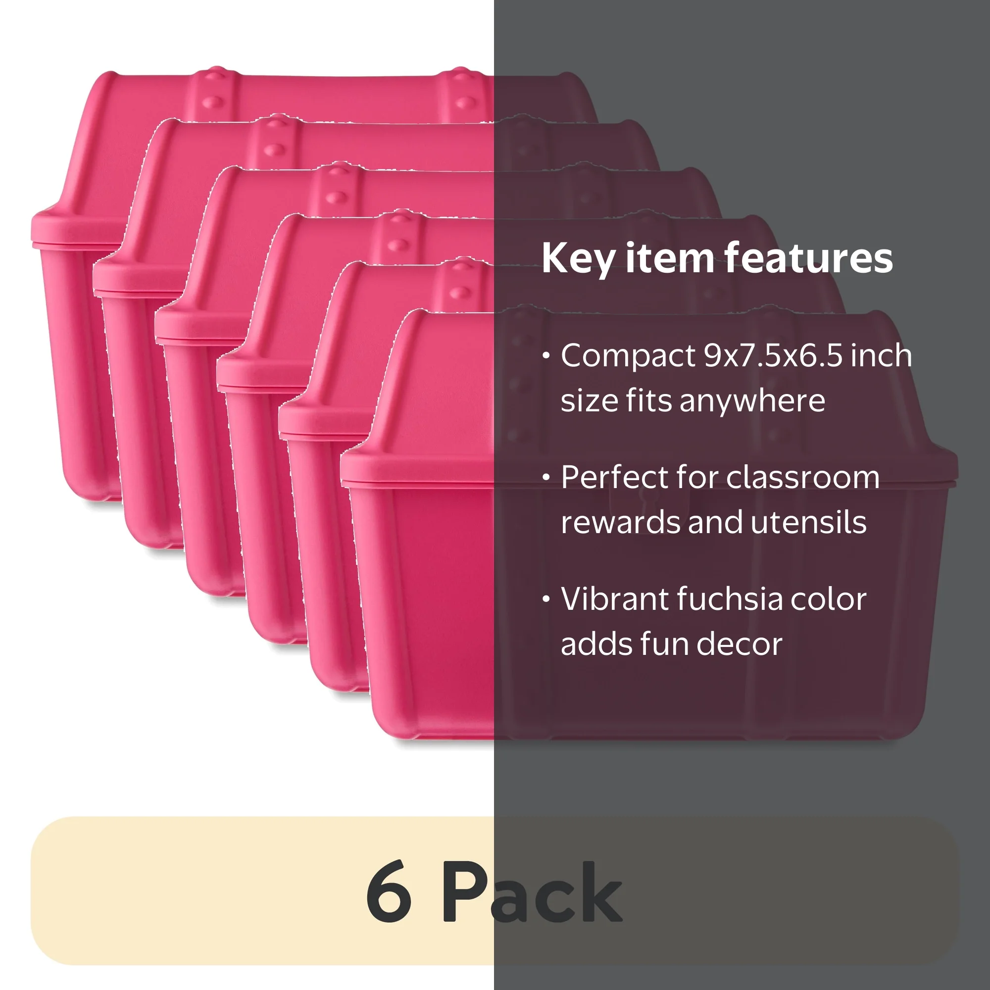 6 pack) Pen+Gear Treasure Box, Fuchsia Burst - Walmart.com
