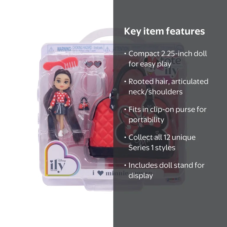 ◆ ミニー Disney Ily Tote-ILY-Teenies 2.25 inch Tall Minnie Inspired Doll