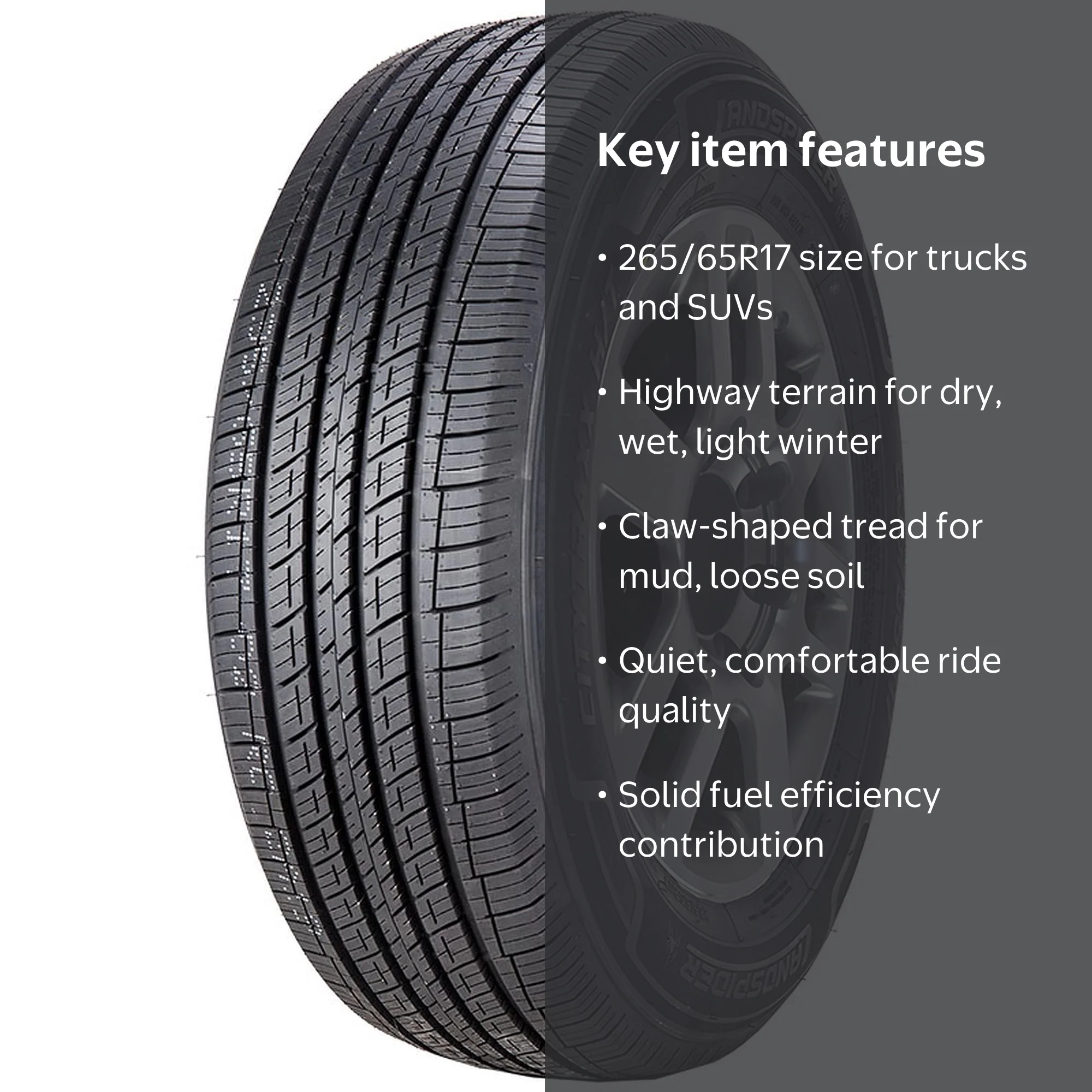 Landspider CityTraxx All-Season Highway Terrain Tire, 265/65R17