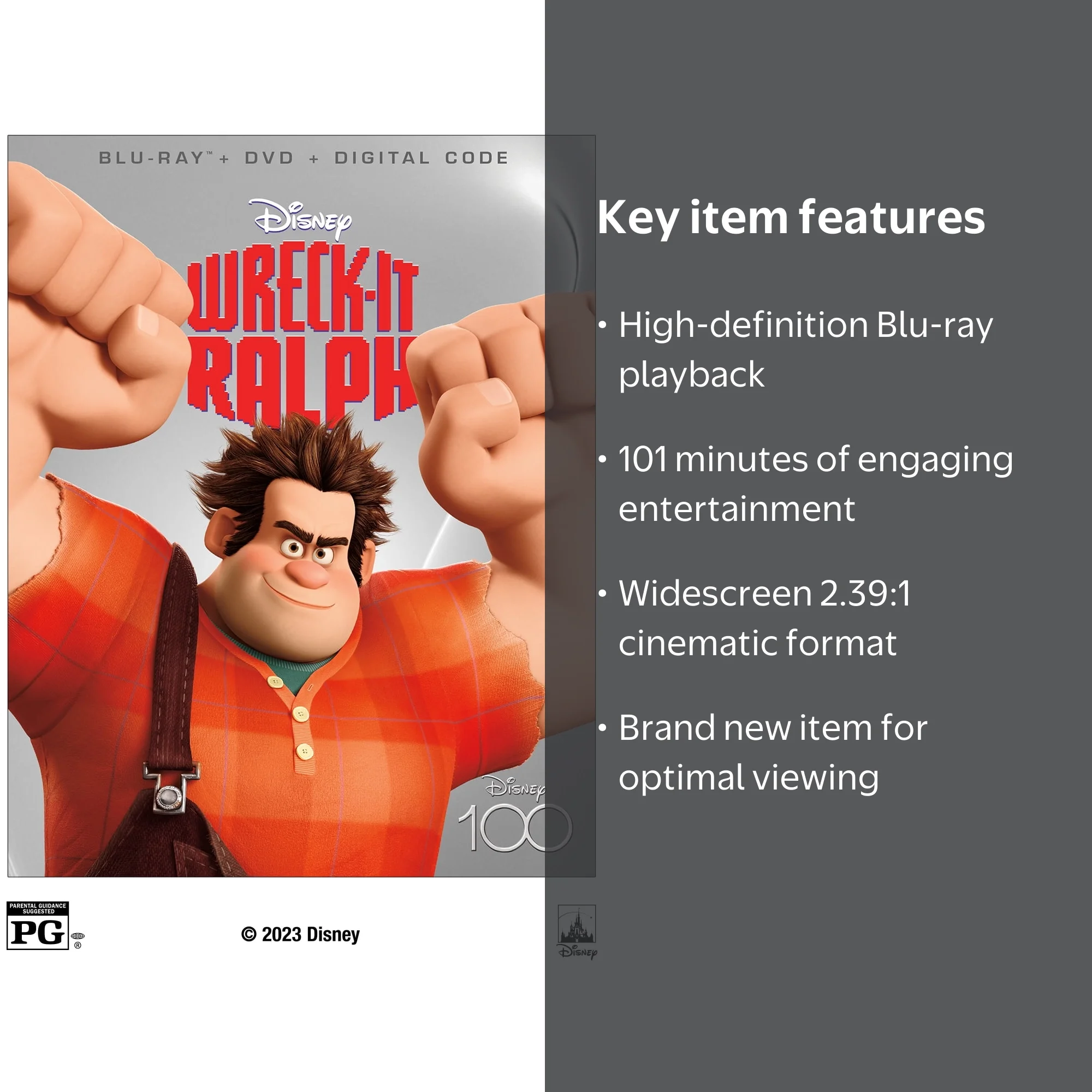 Disney's Wreck-It Ralph Movie: Blu-ray Edition, DVD + Digital Copy