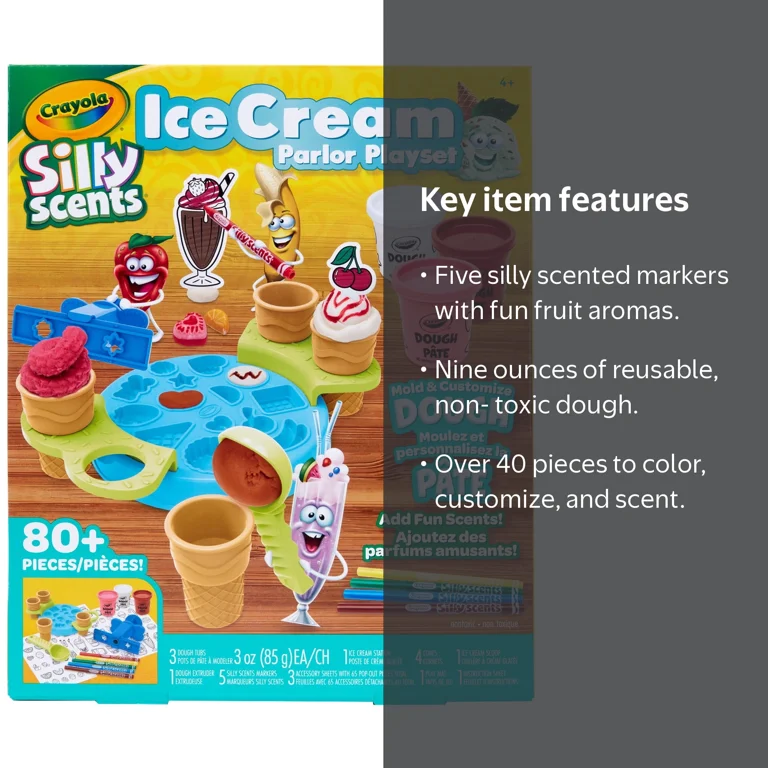 Crayola, Silly Scents Ice Cream Toy, 4+ Kids Modeling Dough