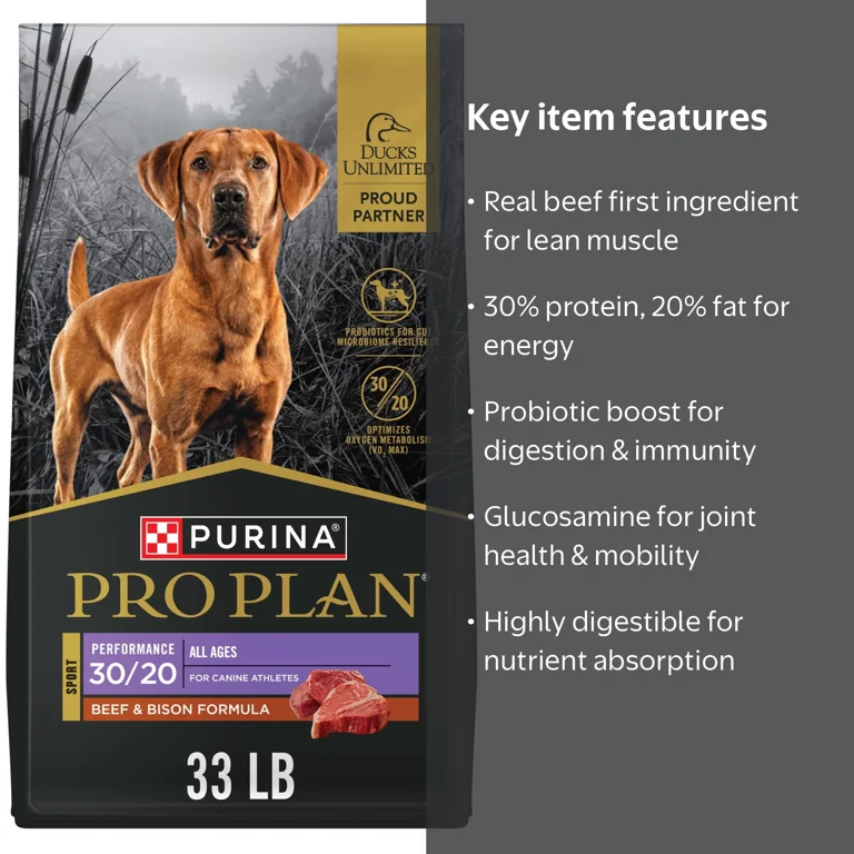 Purina Pro Plan Performance 30/20 High Protein Beef Bison Dry Dog