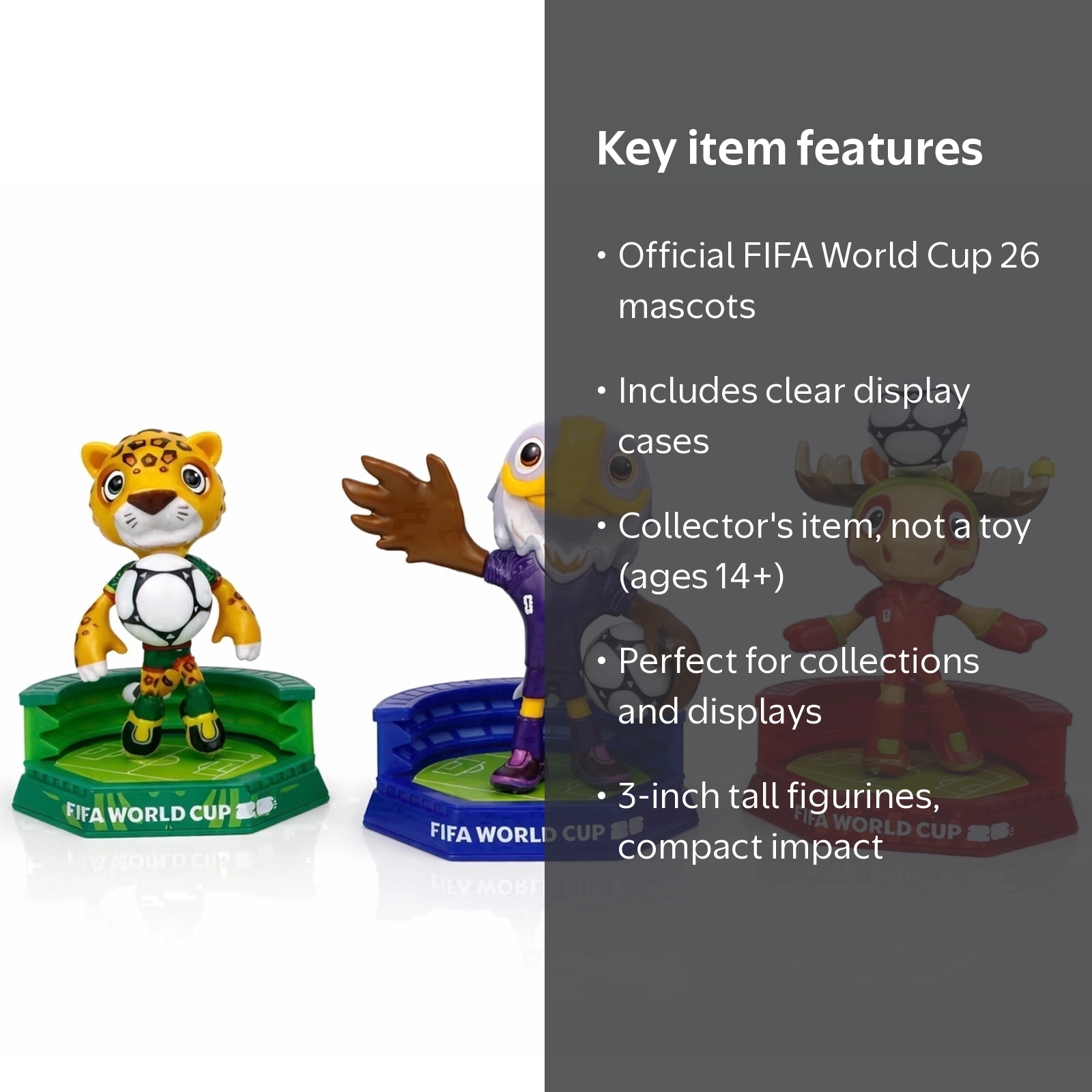 FIFA 2026 World Cup Official Licensed Mascot Toy Figurines Set of