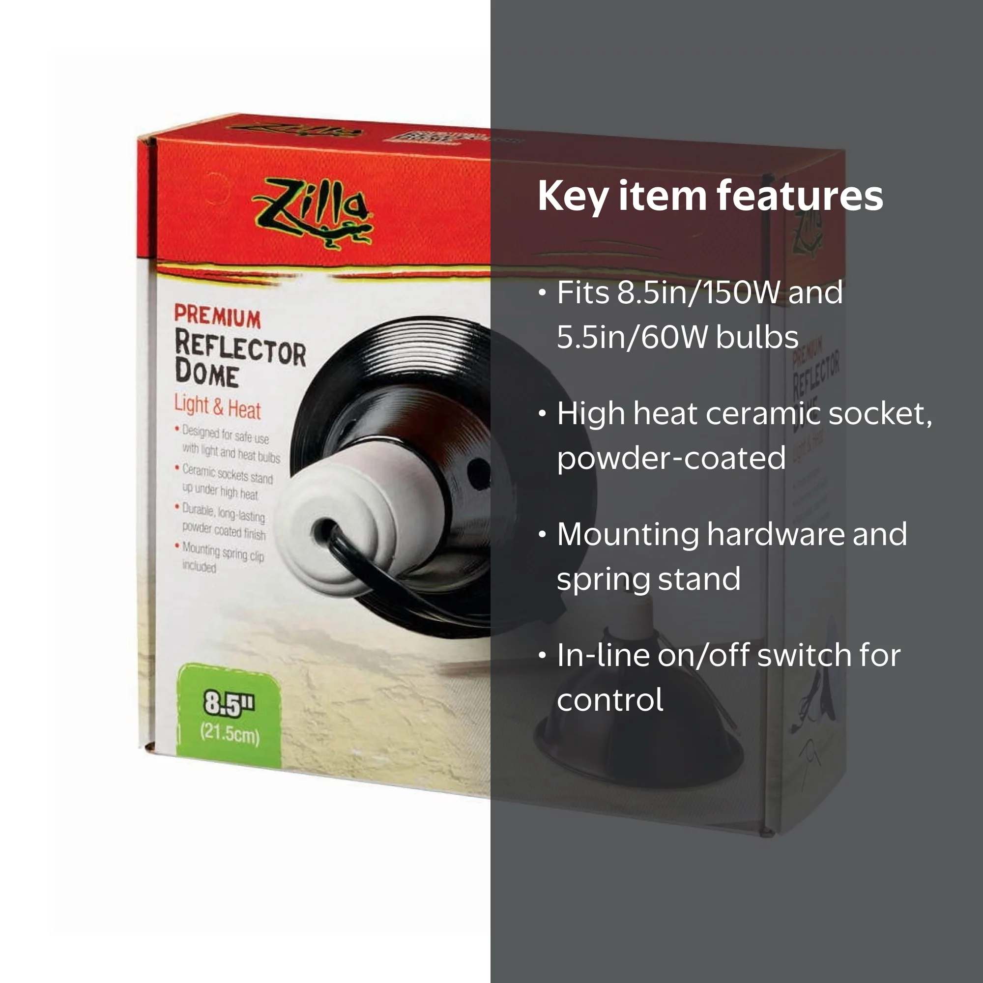 しらたま Zilla Reflector Dome Light & Heat - 8.5