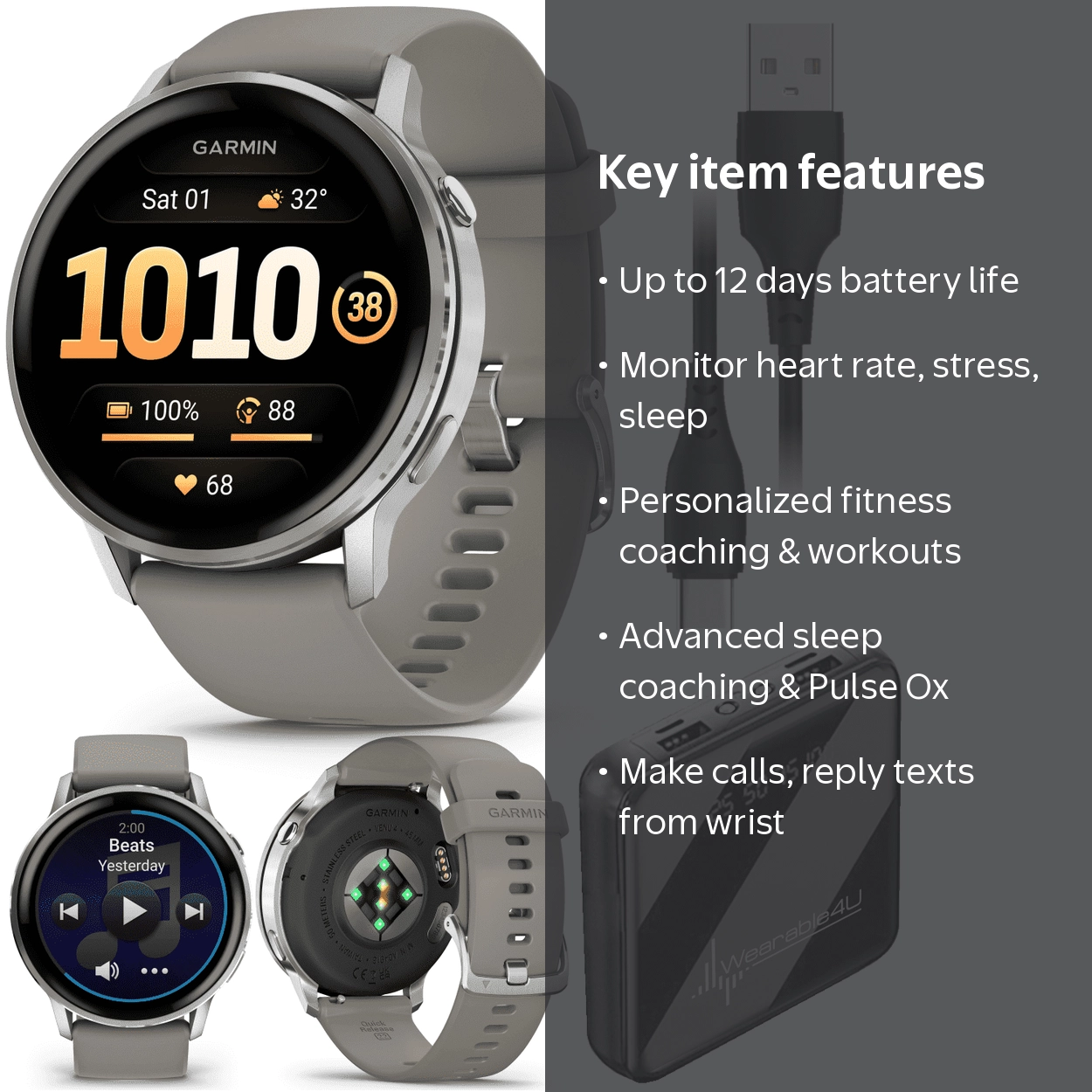 Garmin Venu 4 - 45mm AMOLED Advanced Health & Fitness GPS