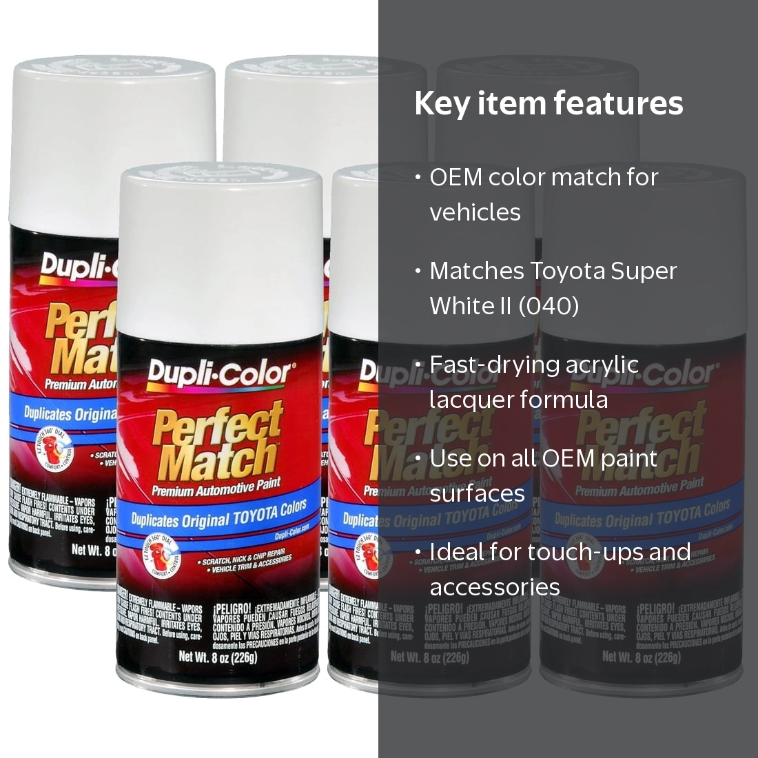 Dupli-Color BTY1556 Car Auto Touch-Up Paint, Matches Toyota Super