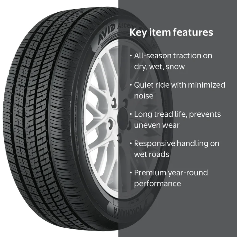 Yokohama, Passenger Tire, 225/60R18, All Season, Black - Walmart.com