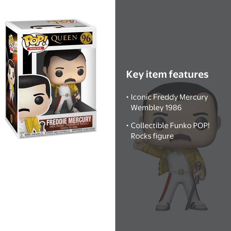 Funko, POP! Rocks Queen Freddy Mercury Wembley 1986 - Walmart.com