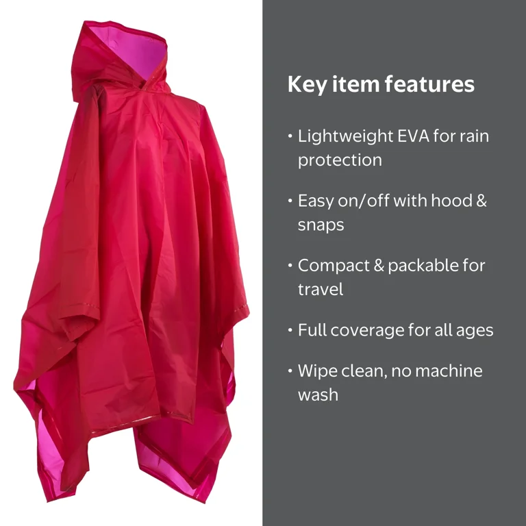 customizable rain ponchos with bags Women's Poncho – USA Lightweight Rain Ponchos | Emergency