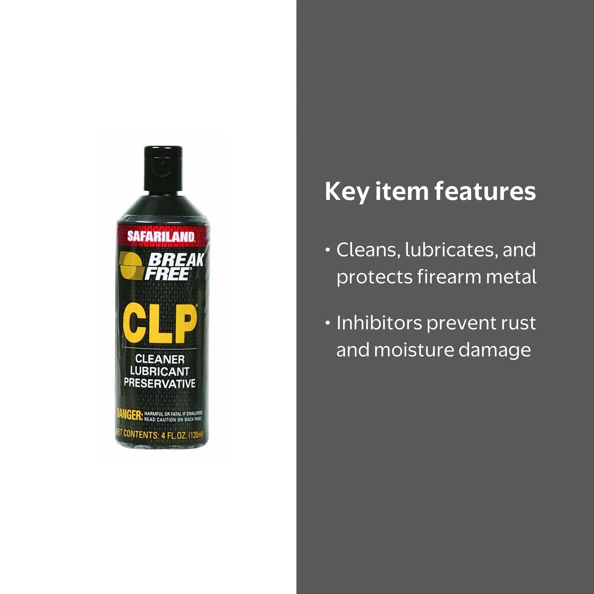 Break Free CLP 4oz Dropper Gun Cleaner: Clean, Lubricate, Protect Firearms  - Walmart.com