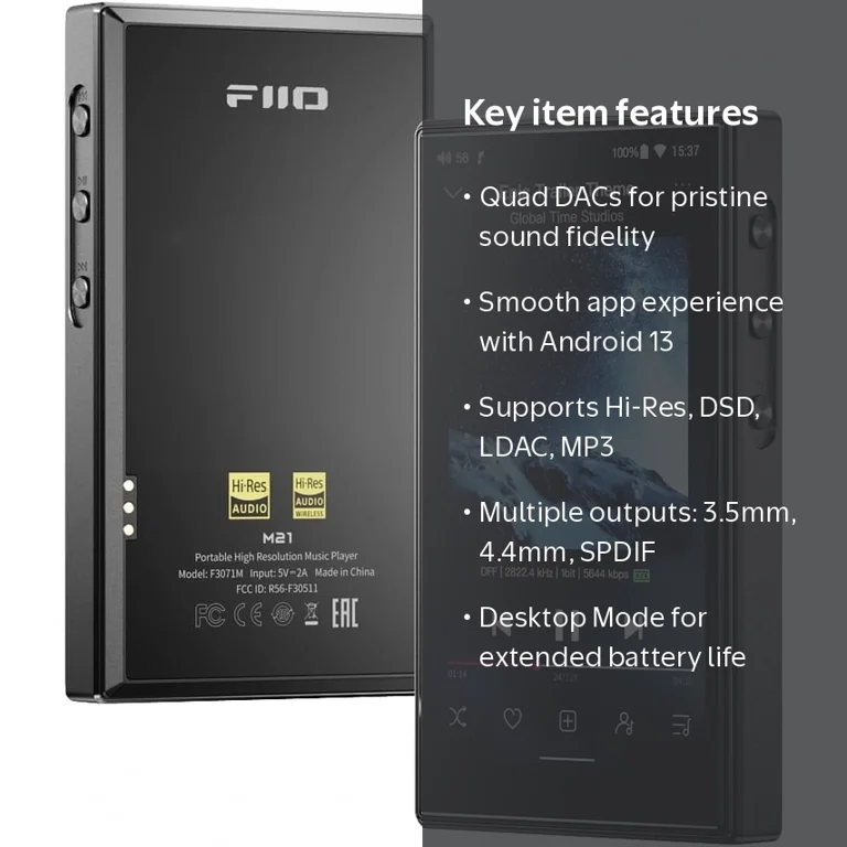 FiiO M21 Android 13 Portable Music Player MP3 Snapdragon 680 4