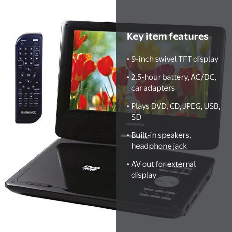 Magnavox, Portable DVD/CD Player, 9