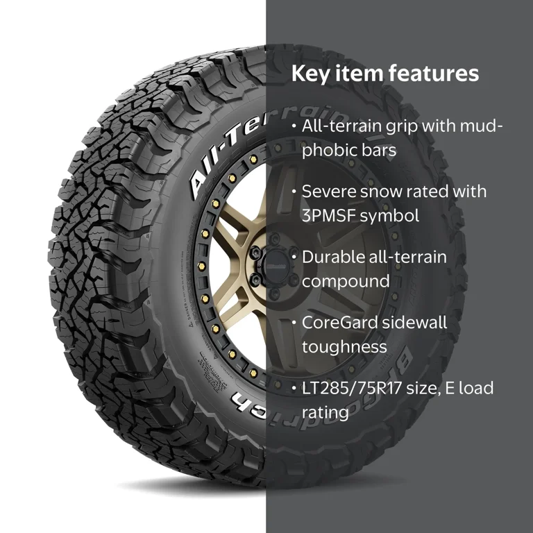 Free Shipping! BF Goodrich All-Terrain T/A KO3 LT285/75R17 128