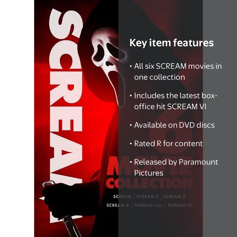 Paramount Scream 6-Movie Collection DVD includes Scream VI