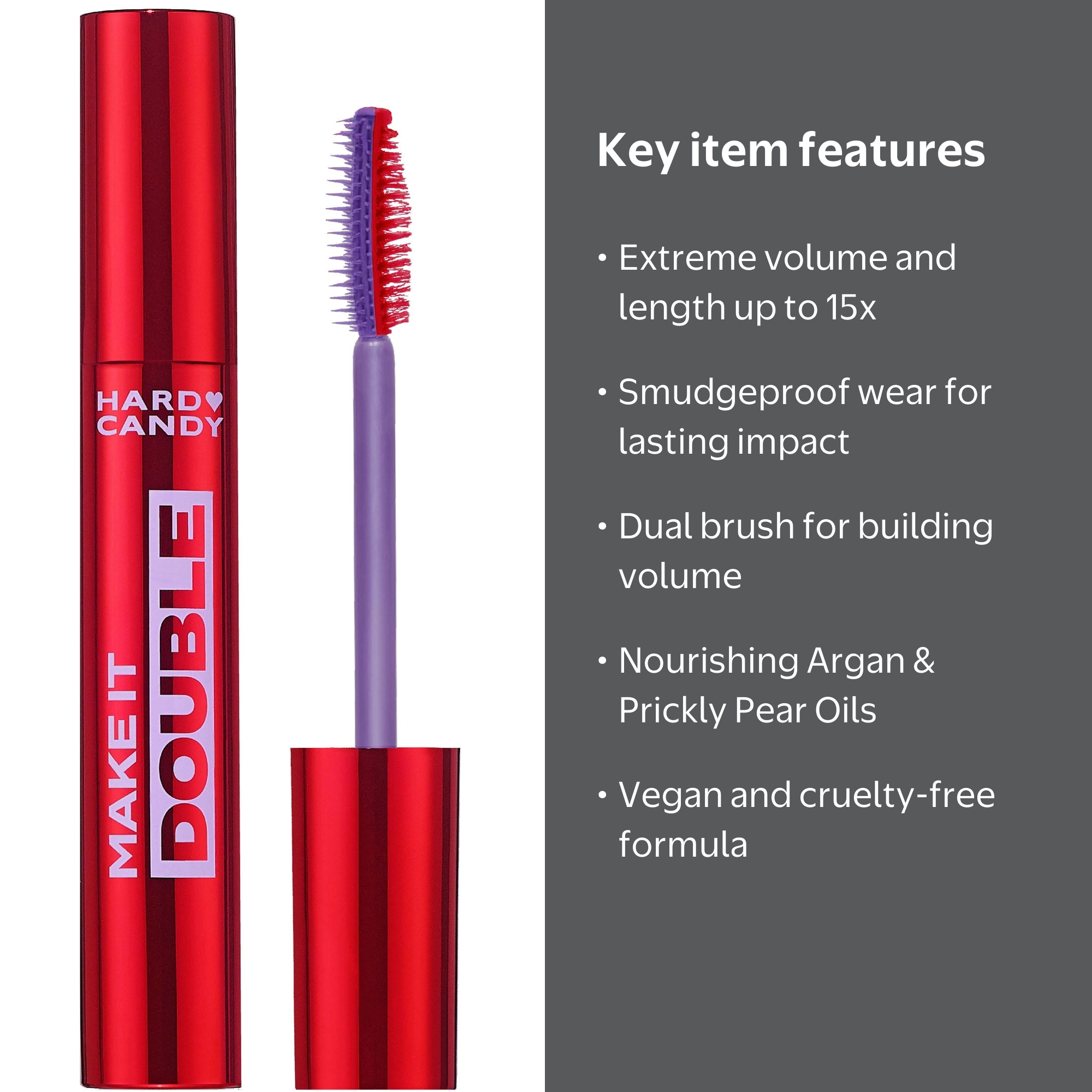 Hard Candy Make It Double Volumizing Mascara, Dual-Ended Eyelash