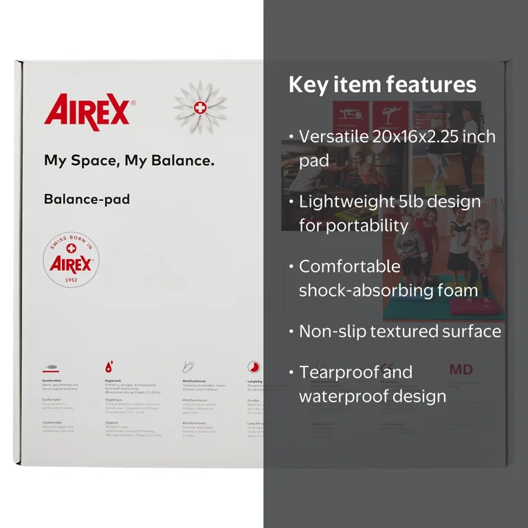AIREX, Balance Pad, 20x16x2.25 inches, Blue for Physical Therapy