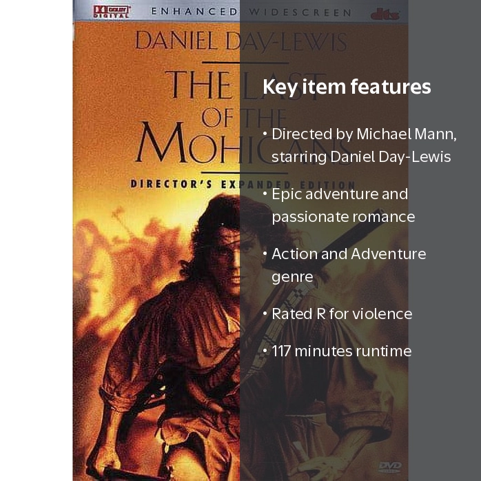 Mill Creek The Last of the Mohicans (DVD), Action and Adventure