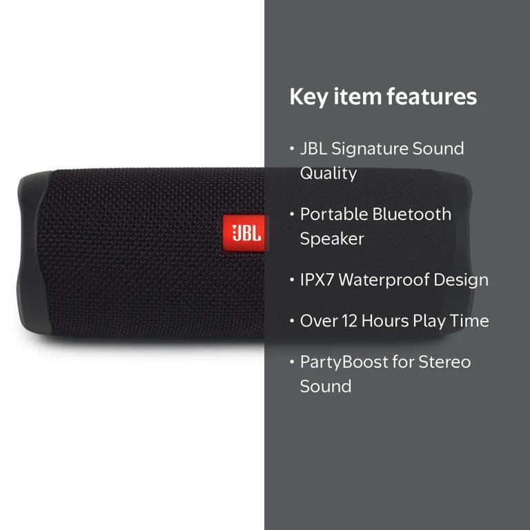 JBL, Portable Bluetooth Speaker, Waterproof, Black - Walmart.com