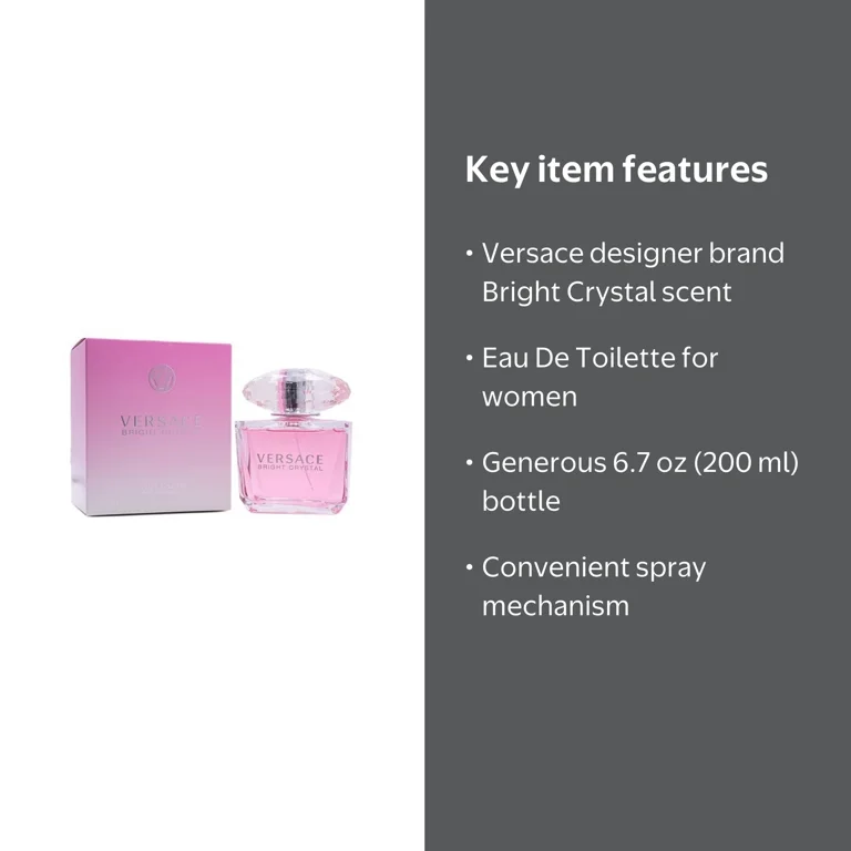 Versace, Eau De Toilette Spray, 6.7 oz, Bright Crystal for Women