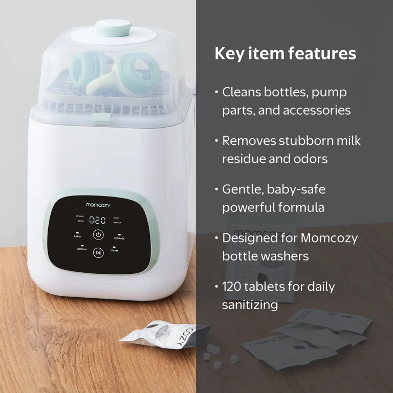 Momcozy, Washing Block, 120 Tablets, Safe and Powerful Cleaning