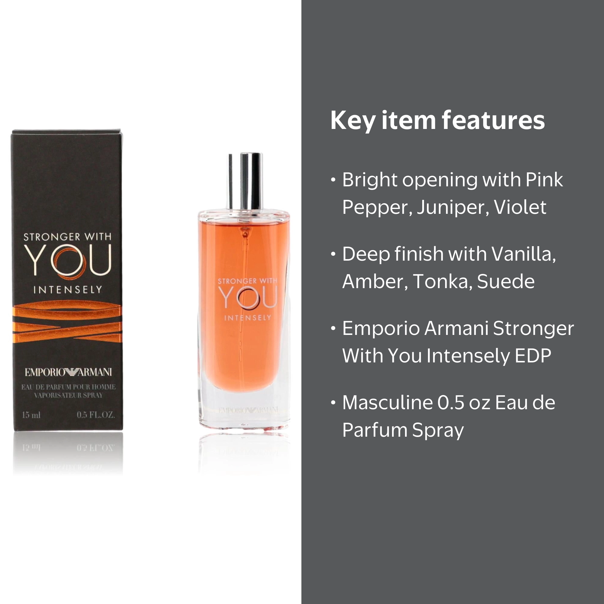 Stronger With You Intensely by Emporio Armani, 0.5oz EDP Spray men