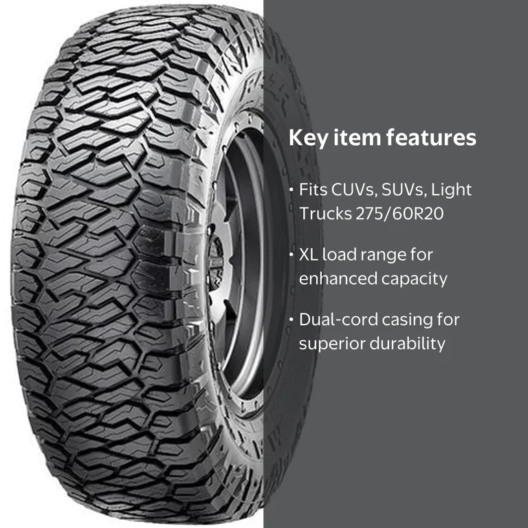 Maxxis Razr AT-811 All Terrain Tire, 275/60R20 116S XL, Light