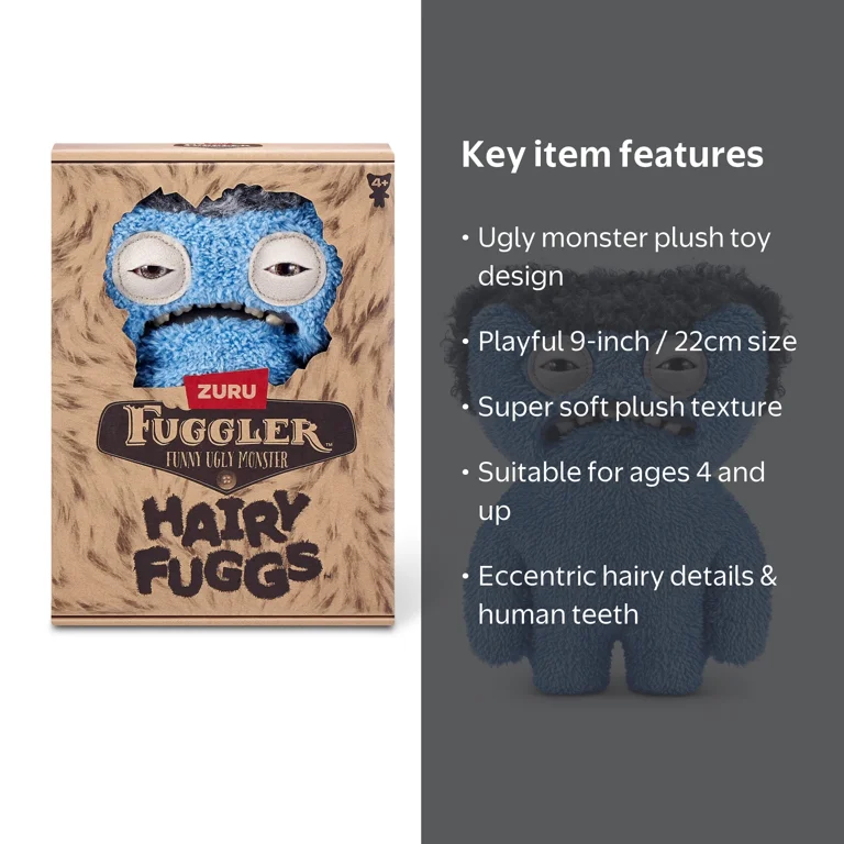 Fuggler Hairy Fuggs 9-inch S1 (Gnawling Terror - Wig- Teal) by