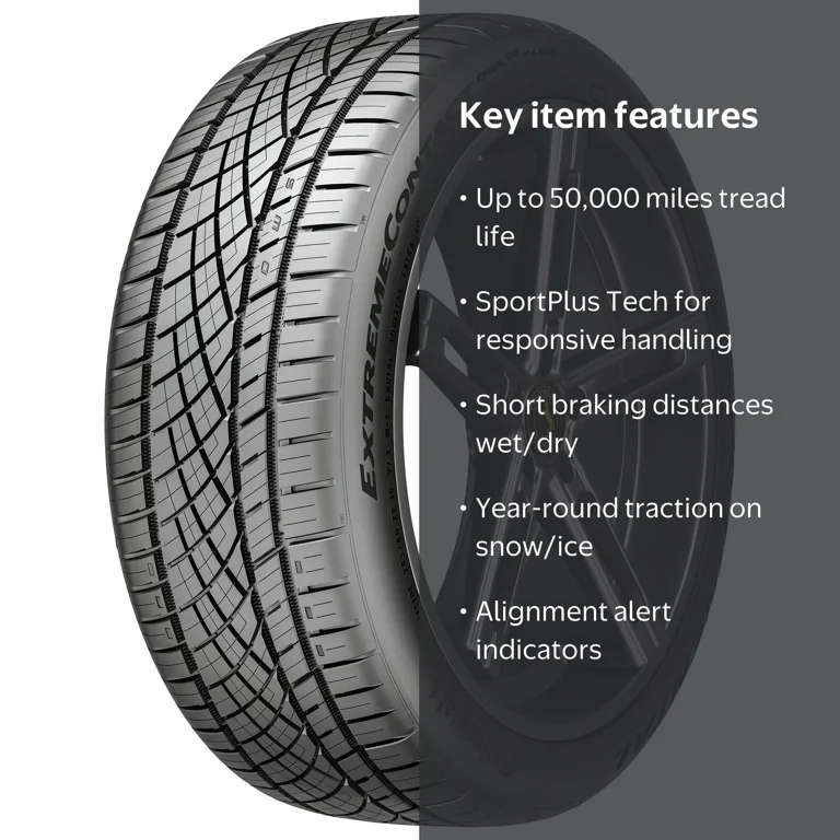Continental, Passenger Tire, 225/55ZR17 97W, All Season Black