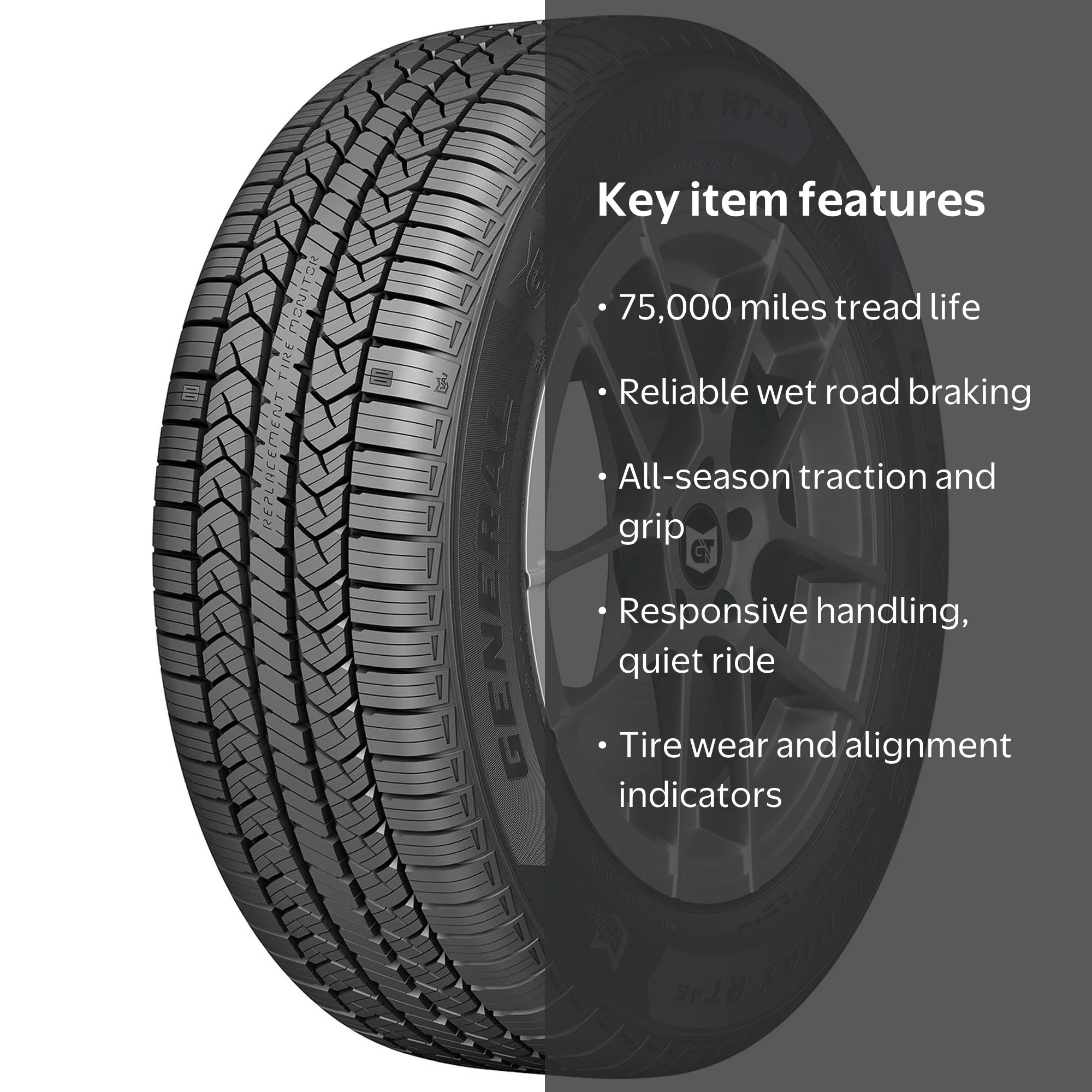 RT 136117 様専 General AltiMAX RT45 All Season 215/55R17 94V Passenger Tire