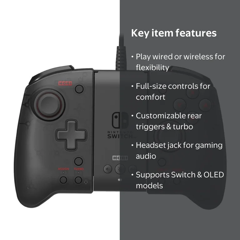 HORI Nintendo Switch Split Pad Pro Controller Attachment Set
