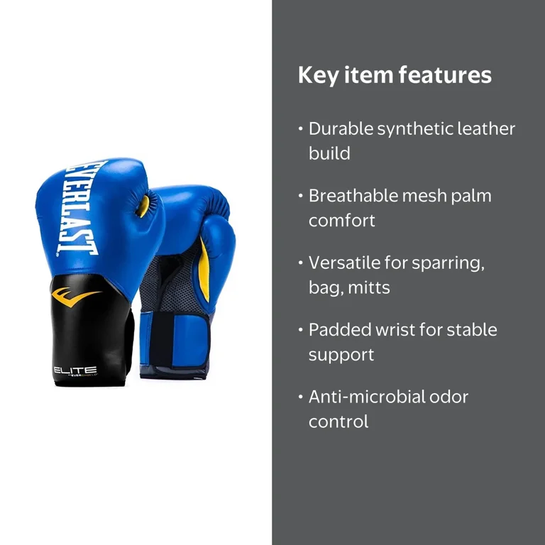 Everlast Pro Style Elite Workout Training Boxing Gloves, 12 Ounces