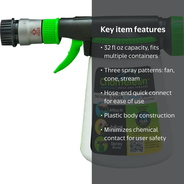 Hudson 36HE6 32 oz Chameleon® Adaptable Hose End Sprayer, Multi