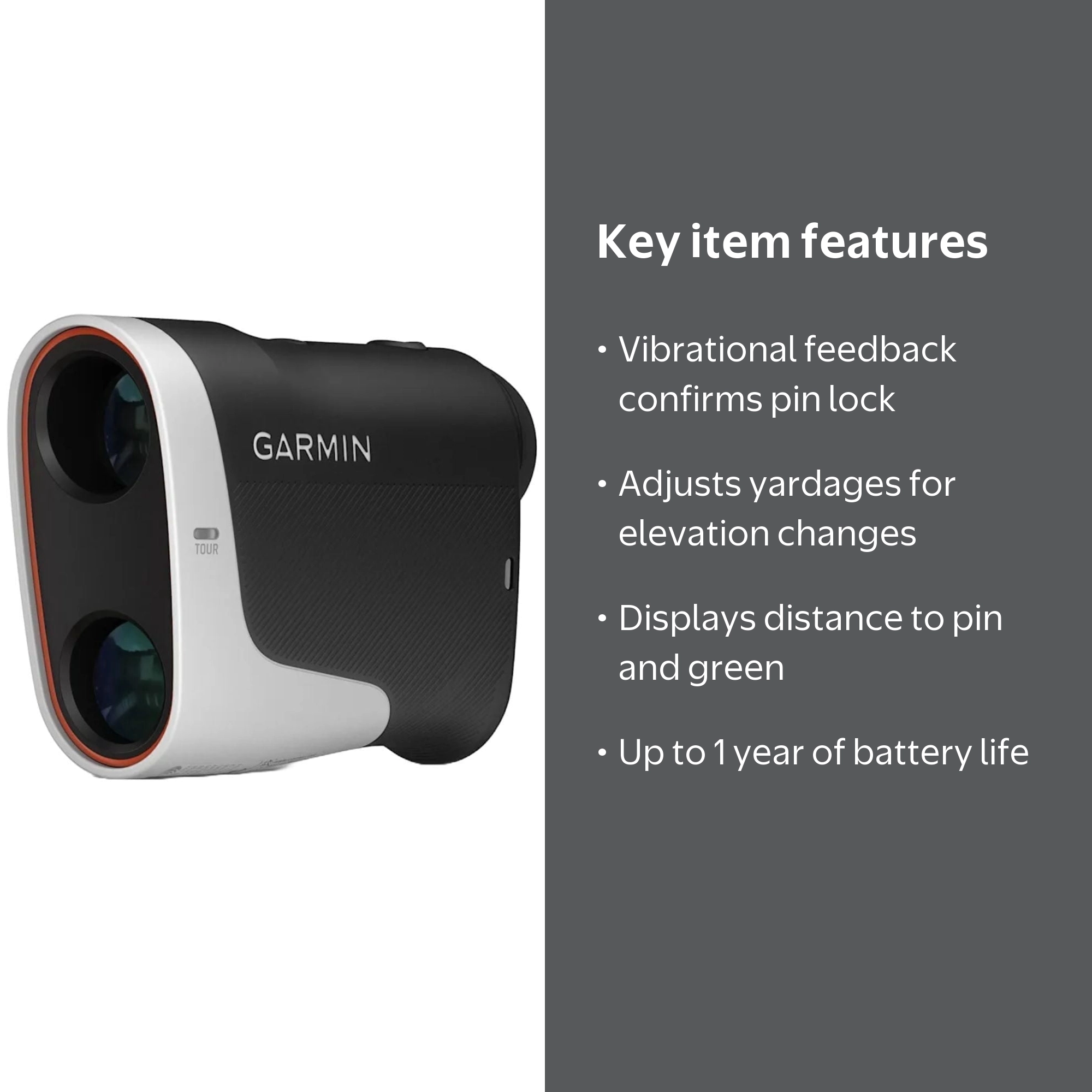 GARMIN Approach Z30 Golf Laser Range Finder, 400 yards, 6X